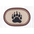 Capitol Importing Co 13 x 19 in. Bear Paw Printed Oval Placemat 48-081BP
